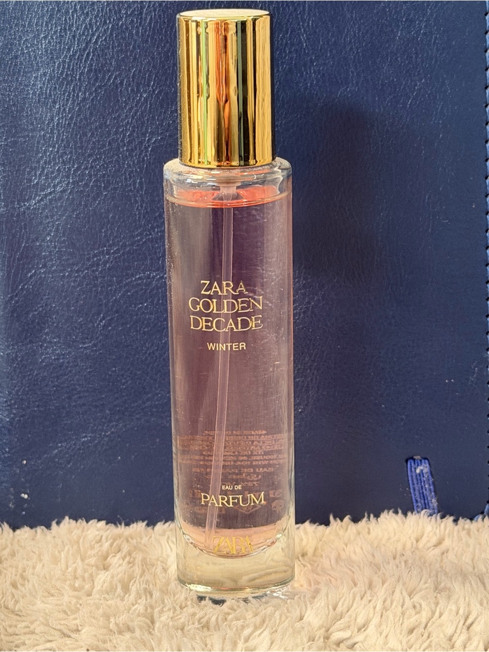 Zara Golden Decade Winter - Pink Fragrance Bottle with Gold Cap